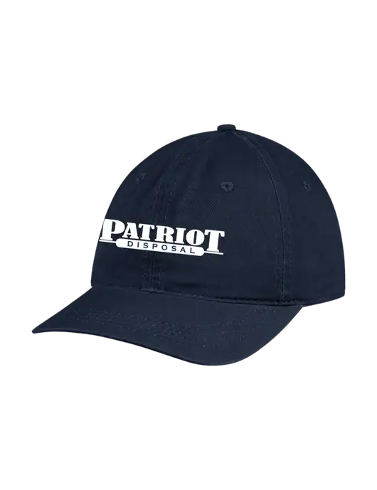 Garment Washed Unstructured Twill Navy Cap w/Patriot Disposal Logo