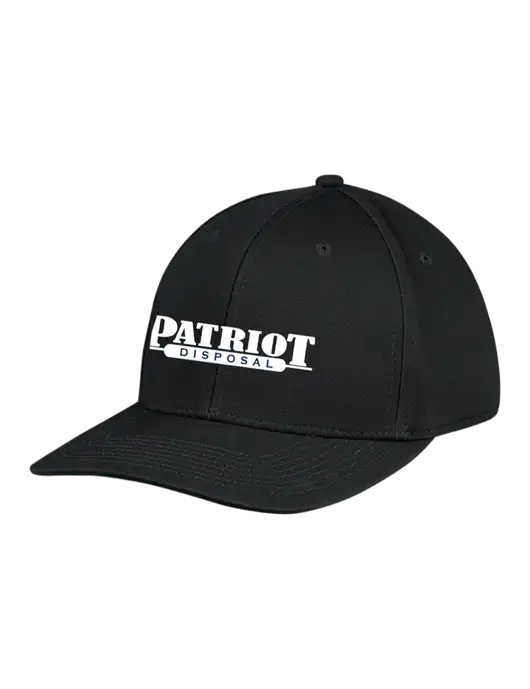Premium Modern Structured Twill Black Snapback Cap w/Patriot Disposal Logo