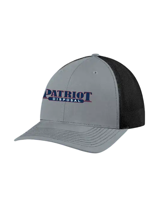 Richardson Adjustable Snapback Original 112 Trucker Cap Heather Grey w/Black Mesh w/Patriot Disposal Logo
