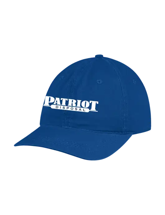 Garment Washed Unstructured Twill Royal Cap w/Patriot Disposal Logo