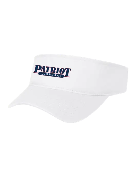 White Cap Visor w/Patriot Disposal Logo