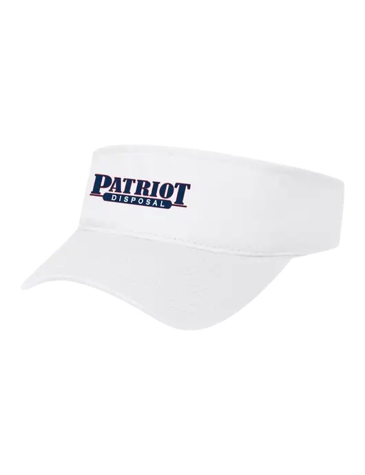 White Cap Visor w/Patriot Disposal Logo