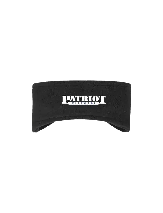 Black Stretch Fleece Headband w/Patriot Disposal Logo