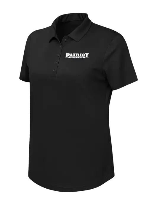 Callaway Womens Birdseye Black Polo w/Patriot Disposal Logo
