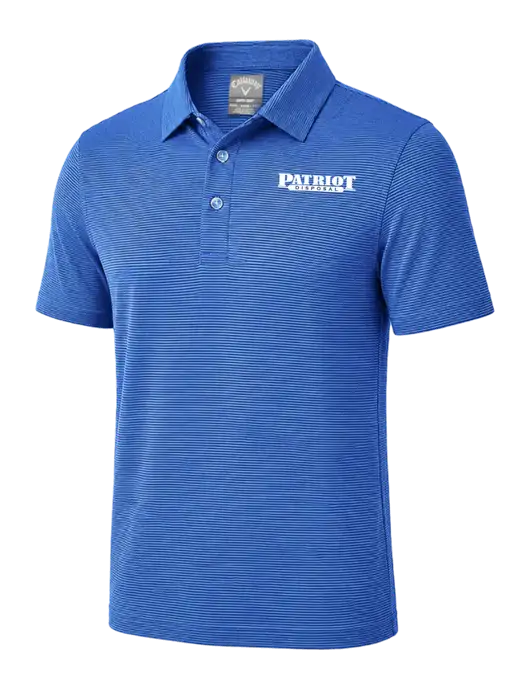 Callaway Royal Blue Fine Line Stripe Polo w/Patriot Disposal Logo