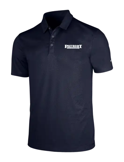 NIKE Dark Navy Dri-Fit Embossed Tri-Blade Polo w/Patriot Disposal Logo
