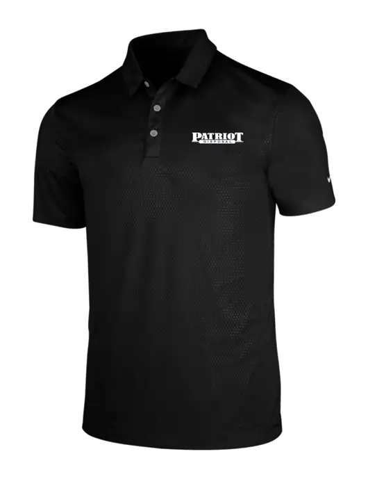 NIKE Black Dri-Fit Embossed Tri-Blade Polo w/Patriot Disposal Logo