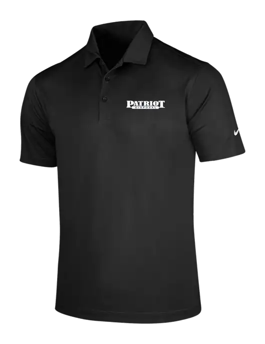 NIKE Black Dri-Fit Vertical Mesh Polo w/Patriot Disposal Logo