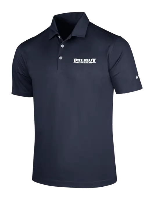NIKE Dark Navy Dri-Fit Vertical Mesh Polo w/Patriot Disposal Logo