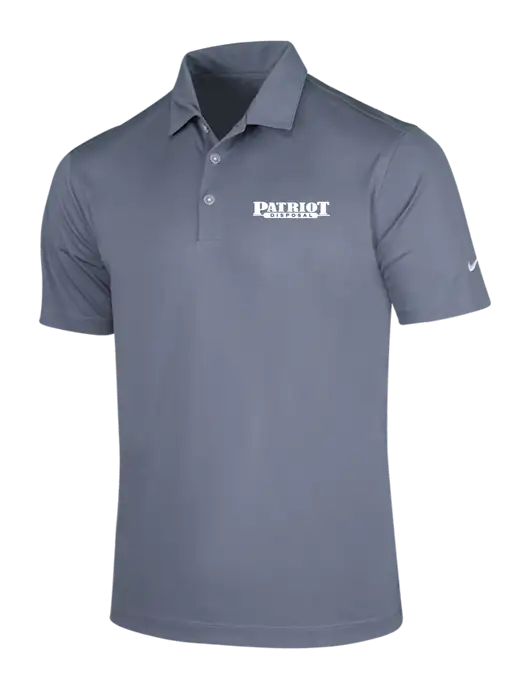 NIKE Medium Grey Dri-Fit Vertical Mesh Polo w/Patriot Disposal Logo