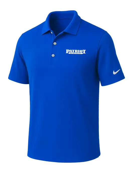 NIKE Royal Dri-Fit Micro Pique Polo w/Patriot Disposal Logo
