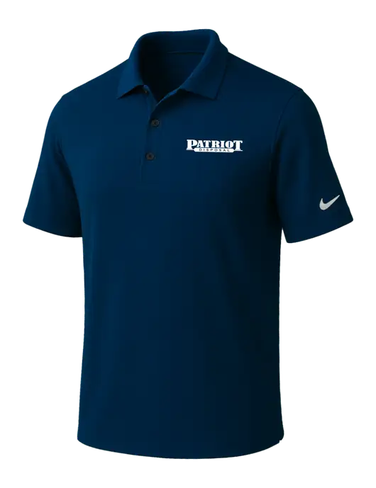 NIKE Navy Dri-Fit Micro Pique Polo w/Patriot Disposal Logo
