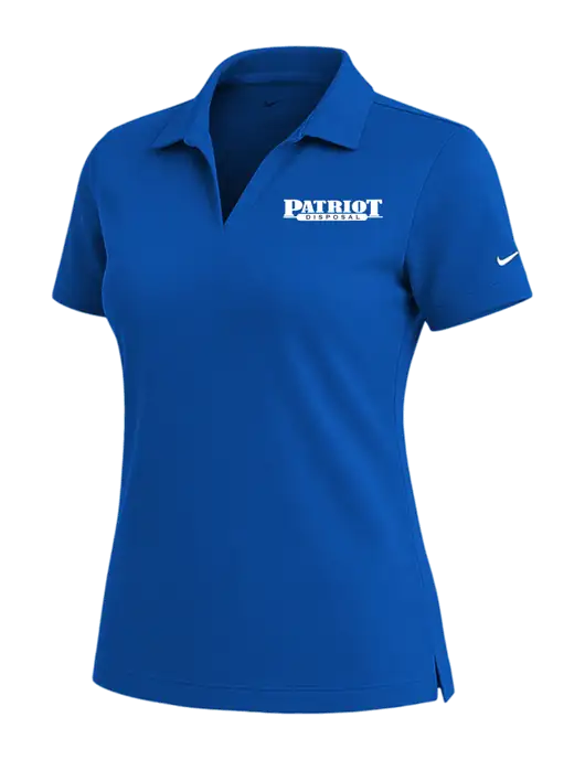 NIKE Royal Womens Dri-Fit Micro Pique Polo w/Patriot Disposal Logo