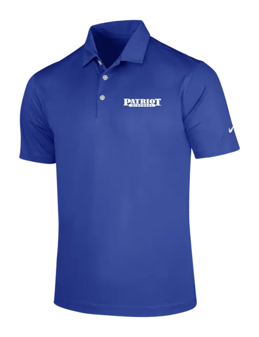NIKE Dark Royal Dri-Fit Vertical Mesh Polo w/Patriot Disposal Logo