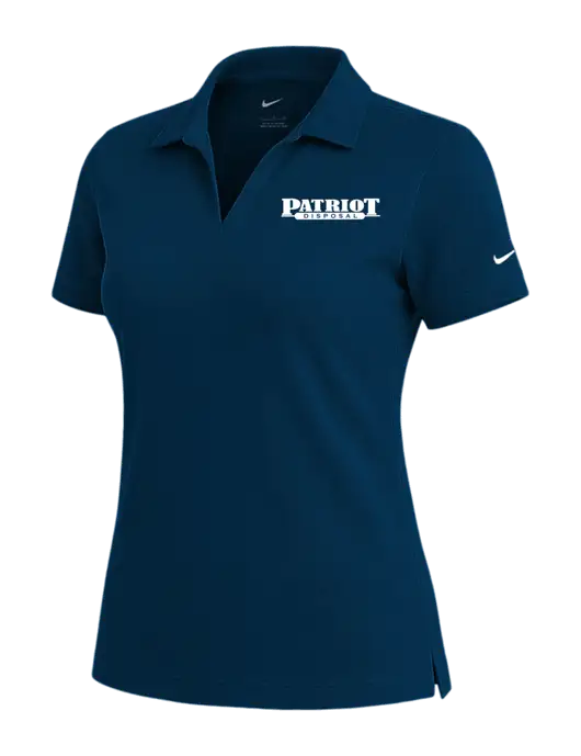 NIKE Navy Womens Dri-Fit Micro Pique Polo w/Patriot Disposal Logo