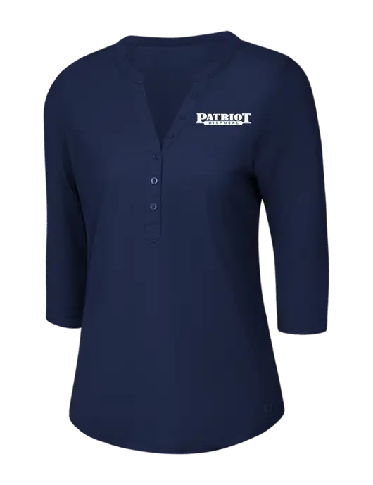 OGIO Navy Jewel Henley w/Patriot Disposal Logo