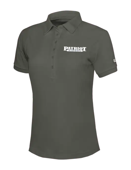 OGIO Womens Medium Grey Jewel Polo w/Patriot Disposal Logo