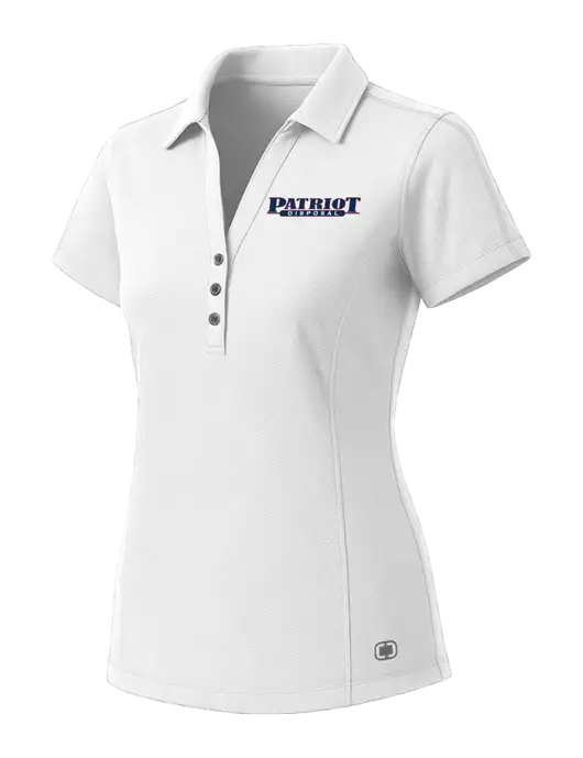OGIO Womens White ONYX Polo w/Patriot Disposal Logo