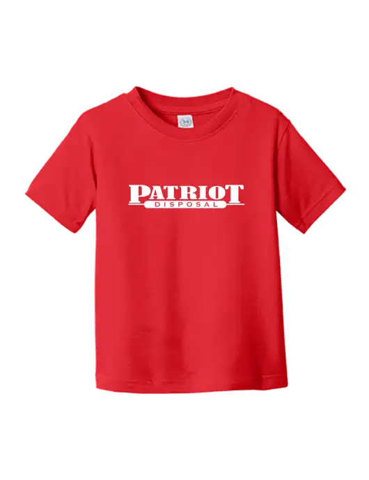 Rabbit Skins Red Toddler Fine Jersey Tee w/Patriot Disposal Logo