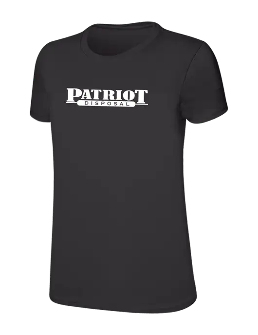 Womens Ring Spun Charcoal 4.5 oz T-Shirt w/Patriot Disposal Logo