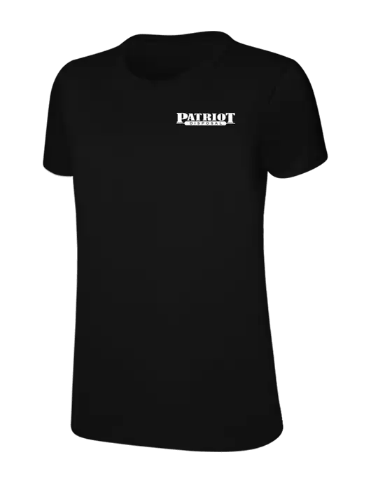 Womens Ring Spun Jet Black 4.5 oz T-Shirt w/Patriot Disposal Logo