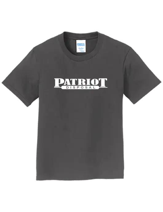 Youth Ring Spun Charcoal 4.5 oz T-Shirt w/Patriot Disposal Logo