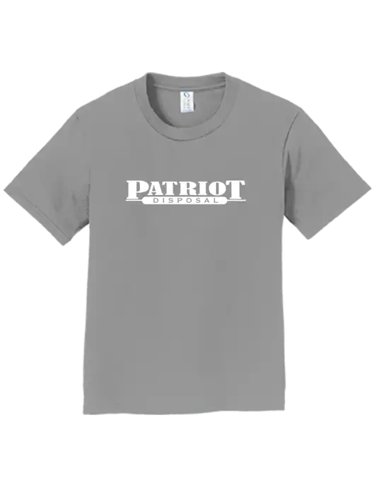 Youth Ring Spun Medium Grey 4.5 oz T-Shirt w/Patriot Disposal Logo