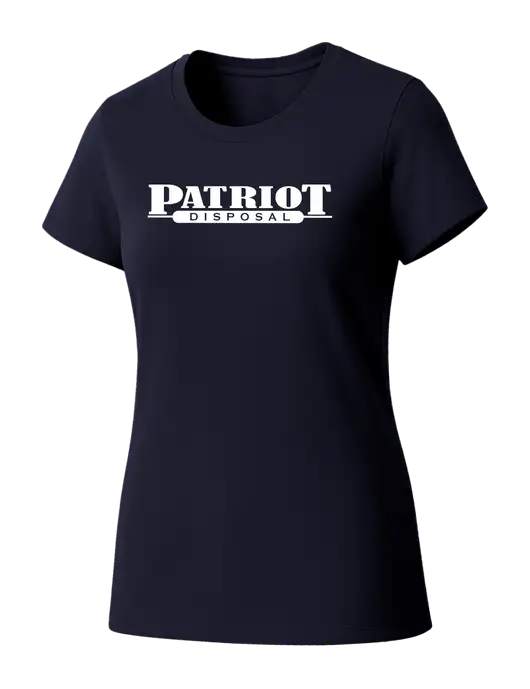 Womens Seriously Soft New Navy T-Shirt w/Patriot Disposal Logo