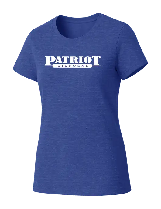 Womens Seriously Soft Royal Frost T-Shirt w/Patriot Disposal Logo