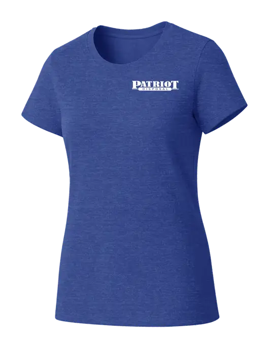 Womens Seriously Soft Royal Frost T-Shirt w/Patriot Disposal Logo