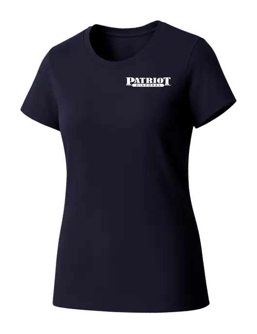 Womens Seriously Soft New Navy T-Shirt w/Patriot Disposal Logo