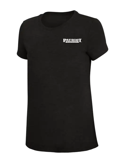 Womens Simply Soft Black 4.5oz Poly/Combed Ring Spun Cotton T-Shirt w/Patriot Disposal Logo