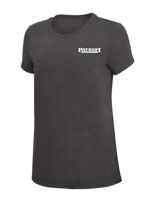 Womens Simply Soft Heather Charcoal 4.5oz  Poly/Combed Ring Spun Cotton T-Shirt w/Patriot Disposal Logo
