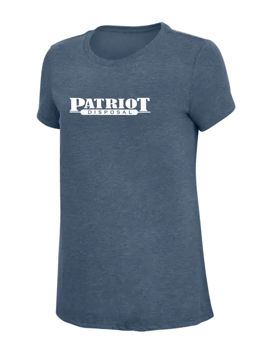 Womens Simply Soft Navy Frost 4.5oz  Poly/Combed Ring Spun Cotton T-Shirt w/Patriot Disposal Logo