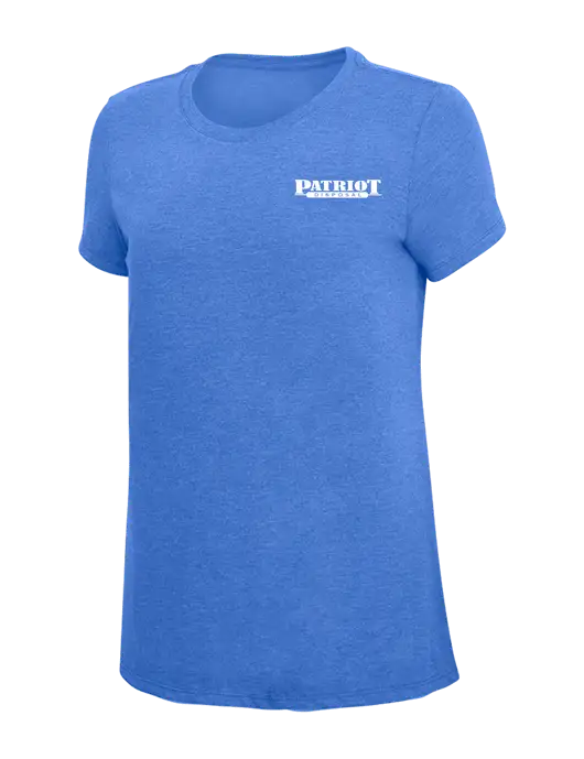 Womens Simply Soft Royal Frost 4.5oz  Poly/Combed Ring Spun Cotton T-Shirt w/Patriot Disposal Logo