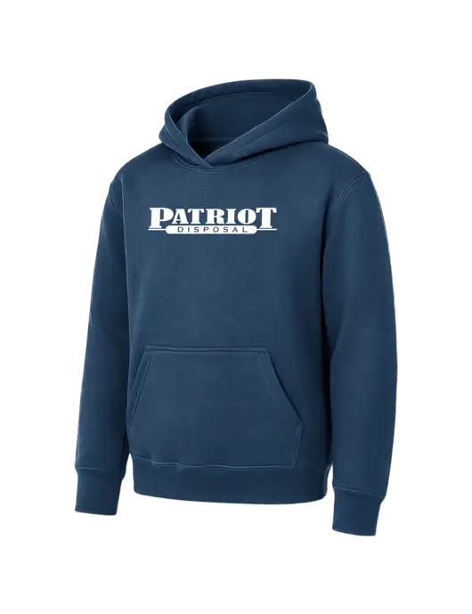 Youth Navy 7.8 oz Pullover Hooded Sweatshirt w/Patriot Disposal Logo