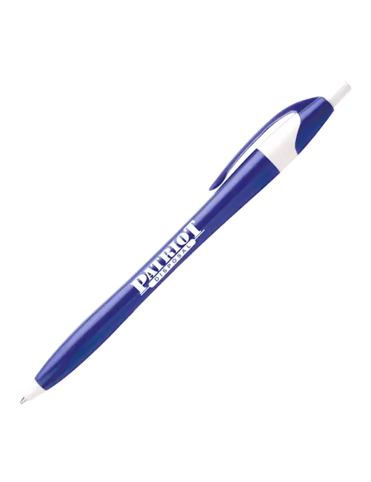 Novella Royal/White Executive Pen - Blue Ink w/Patriot Disposal Logo