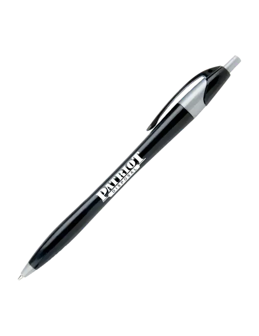 Novella Black/Silver Corporate Pen - Blue Ink w/Patriot Disposal Logo