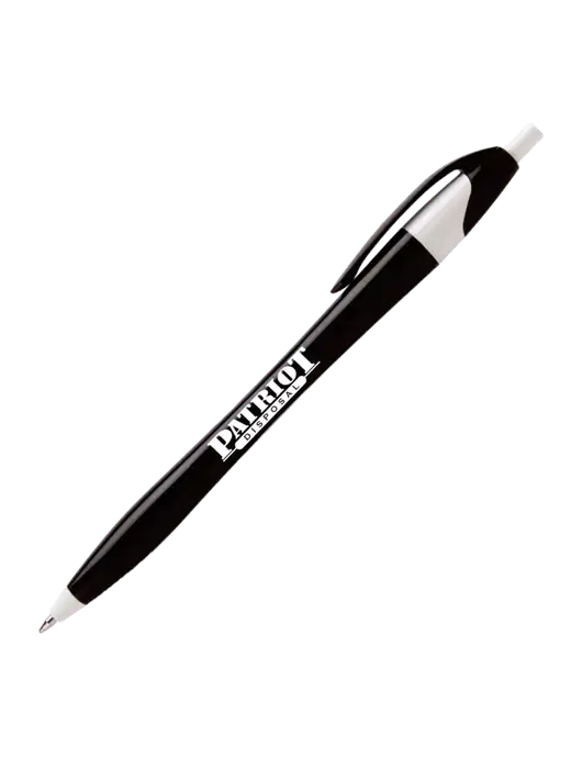 Novella Black/White Executive Pen - Blue Ink w/Patriot Disposal Logo