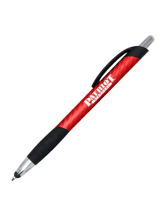 Sunray Red Stylus Pen - Black Ink w/Patriot Disposal Logo
