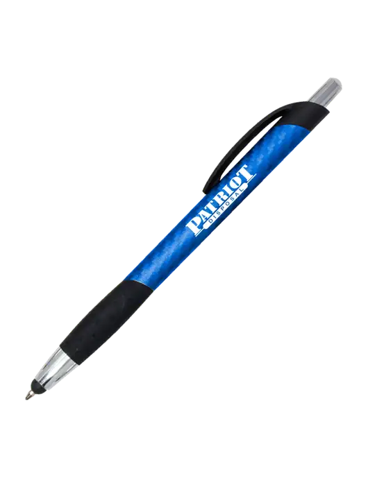 Sunray Blue Stylus Pen - Black Ink w/Patriot Disposal Logo
