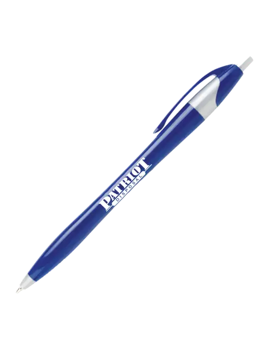 Novella Navy/Silver Corporate Pen- Blue Ink w/Patriot Disposal Logo
