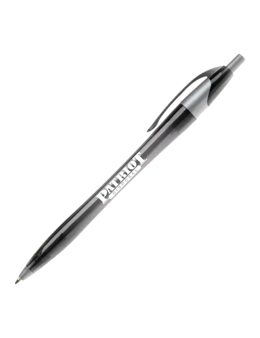 Novella Translucent Black/Silver Jewel Pen - Blue Ink w/Patriot Disposal Logo