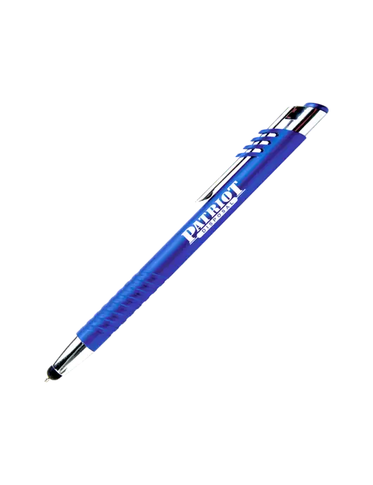 Schirhart Blue Stylus Pen - Blue Ink w/Patriot Disposal Logo