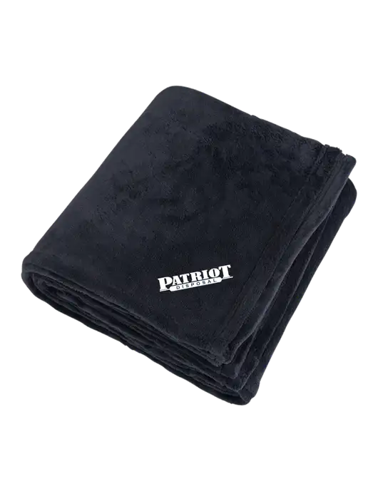 Mountain Lodge Black Blanket w/Patriot Disposal Logo
