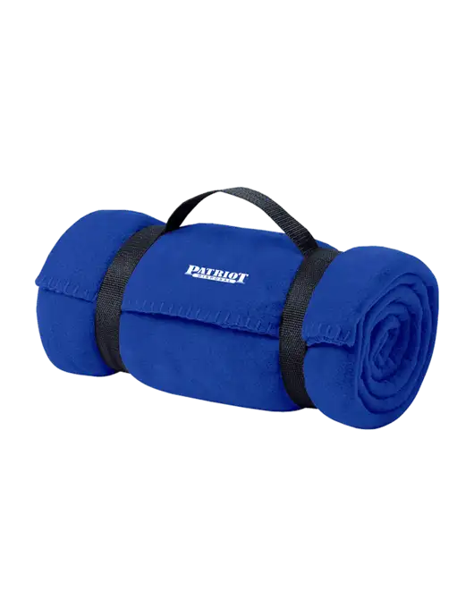 Casual Royal Fleece Blanket With Strap  w/Patriot Disposal Logo