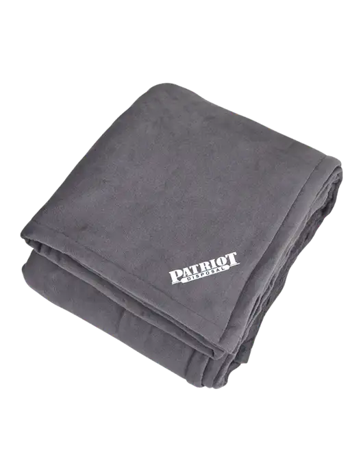 Mountain Lodge Hearth Grey Blanket  w/Patriot Disposal Logo