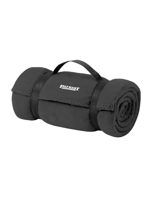 Casual Midnight Heather Fleece Blanket With Strap w/Patriot Disposal Logo