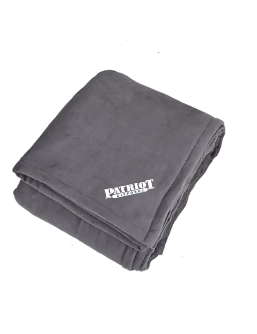 Oversized Graphite Ultra Plush Blanket Graphite w/Patriot Disposal Logo