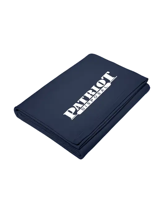 Core Navy Fleece Sweatshirt Blanket w/Patriot Disposal Logo